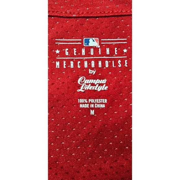 Campus Lifestyle ST Louis Cardinal Teens Medium Red Spellout 1/4 Button Jersey - Picture 10 of 10